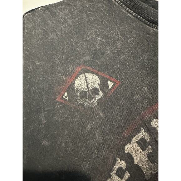 Affliction Live Fast Men’s Size Medium T-shirt Distressed Skull Y2K Biker Grunge - Picture 4 of 10